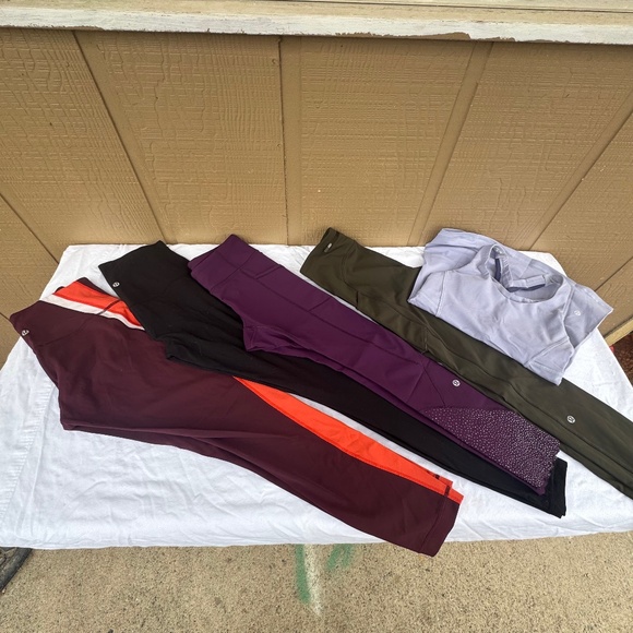 lululemon athletica Pants - Lululemon Lot Size 4 Resellers Lot 6 pc 5 Leggings 1 Tank top